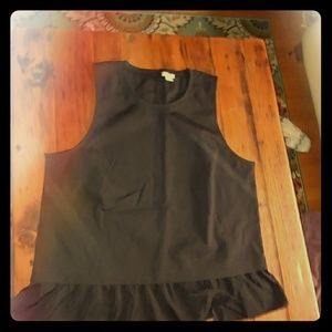 J Crew ruffle bottom tank